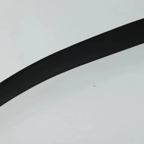 LOUIS VUITTON Belt Leather 29.9""""""""-34.3"""""""" Black Silver M9831 LV A... - Picture 15 of 16